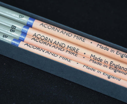 Four Acorn & Mire Pencils in Flint Box