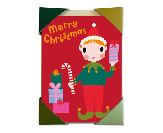 Pack of 6 Reindeer & Elf Mini Kids Christmas cards