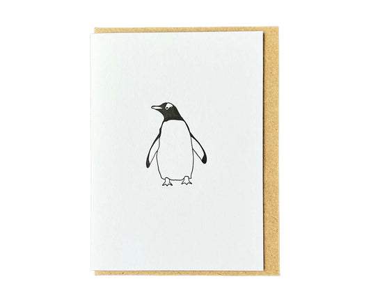 Gentoo Penguin Mini Letterpress Christmas card