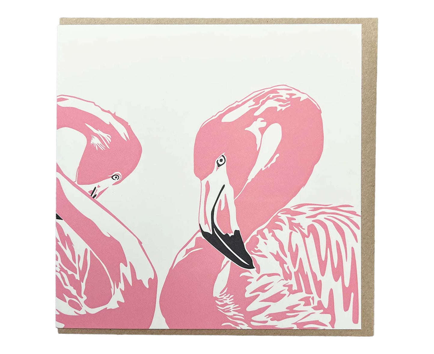 Flamingo Love Letterpress card