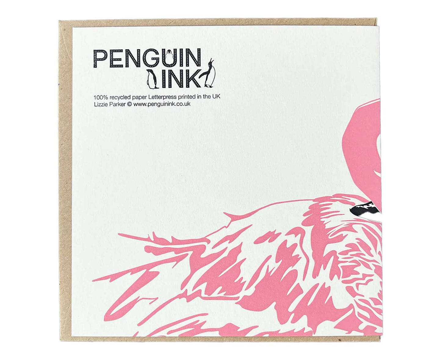 Flamingo Love Letterpress card