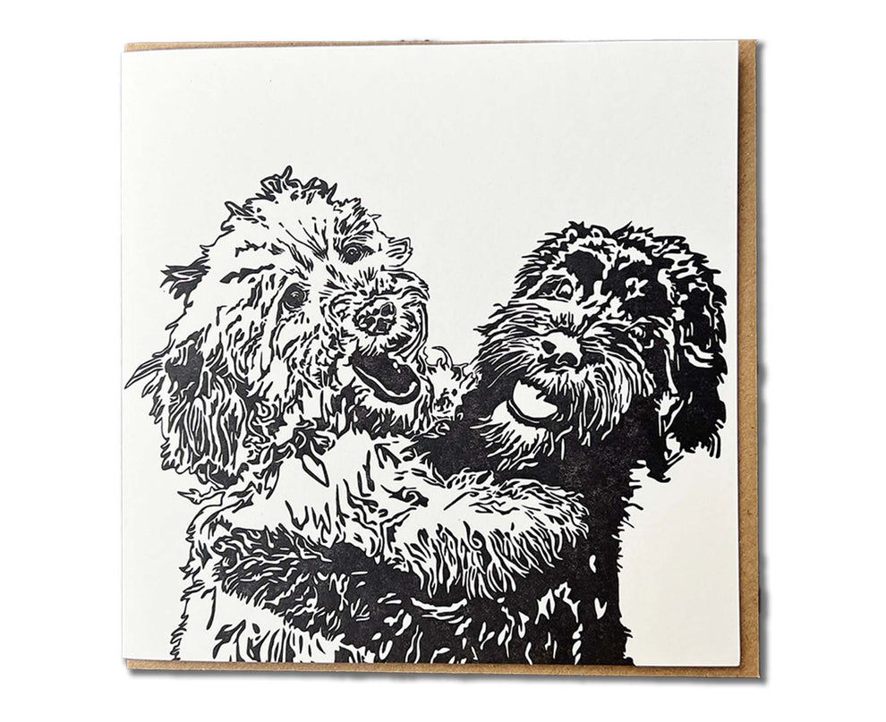 Cuddle Time Cockapoos Letterpress card – The Letter Arty