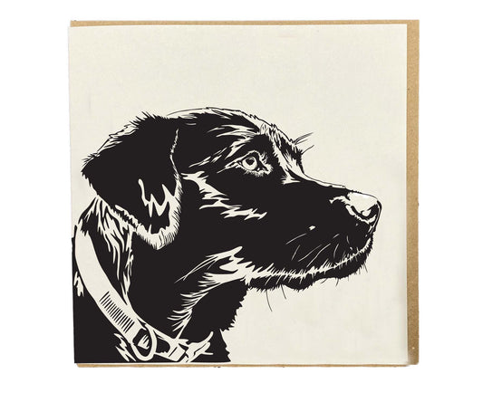 Labrador Puppy Dog Letterpress card
