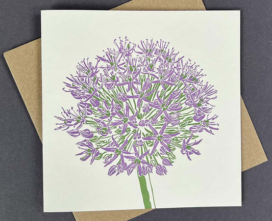 Allium Floral Letterpress card