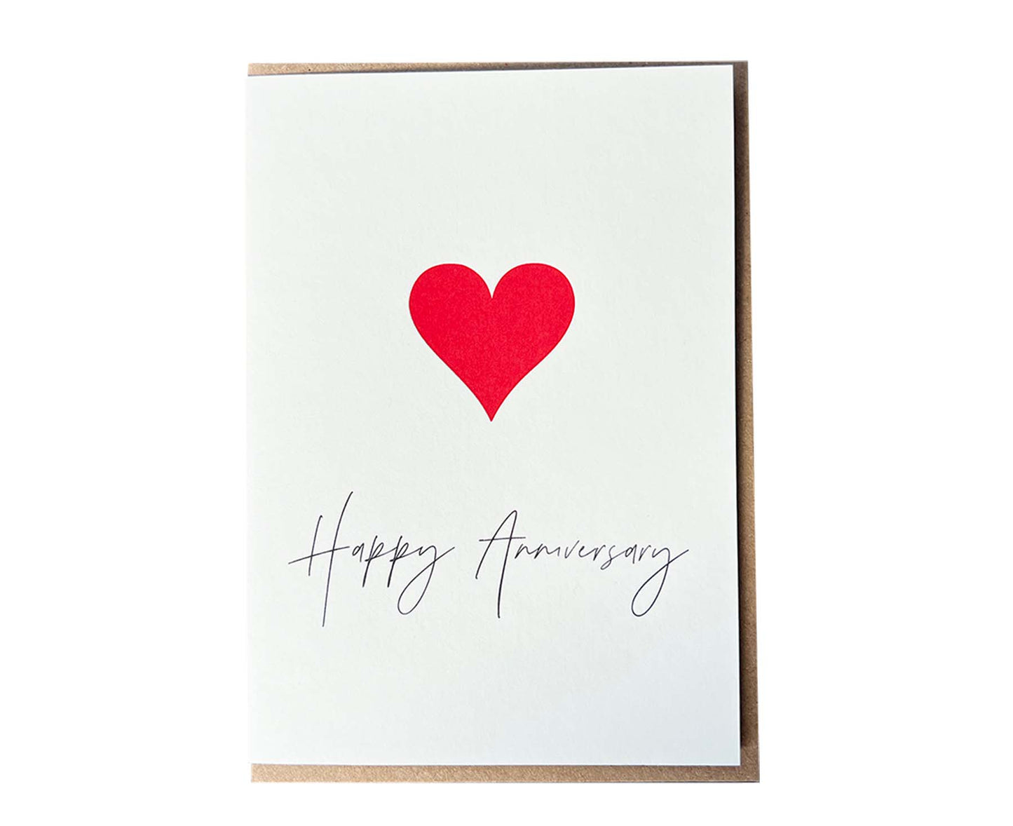 Happy Anniversary Heart Letterpress anniversary card