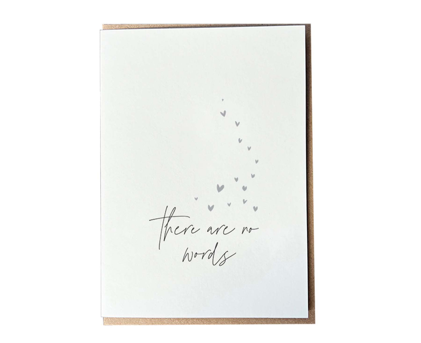 There Are No Words Letterpress sympathy card