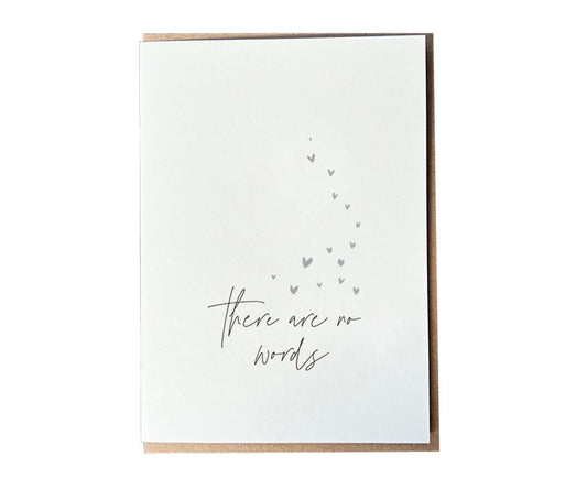 There Are No Words Letterpress sympathy card