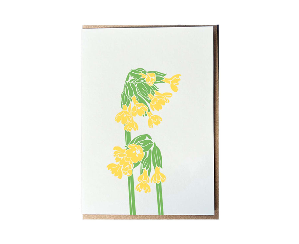 Cowslip Flora Letterpress card