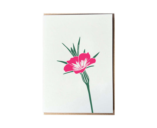 Corncockle Flora Letterpress card