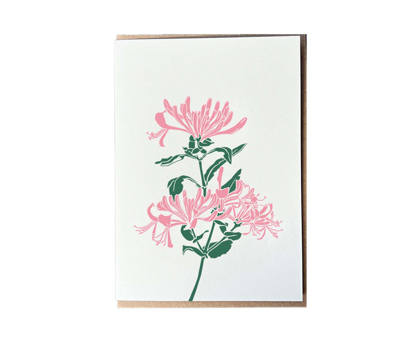 Honeysuckle Flora Letterpress card