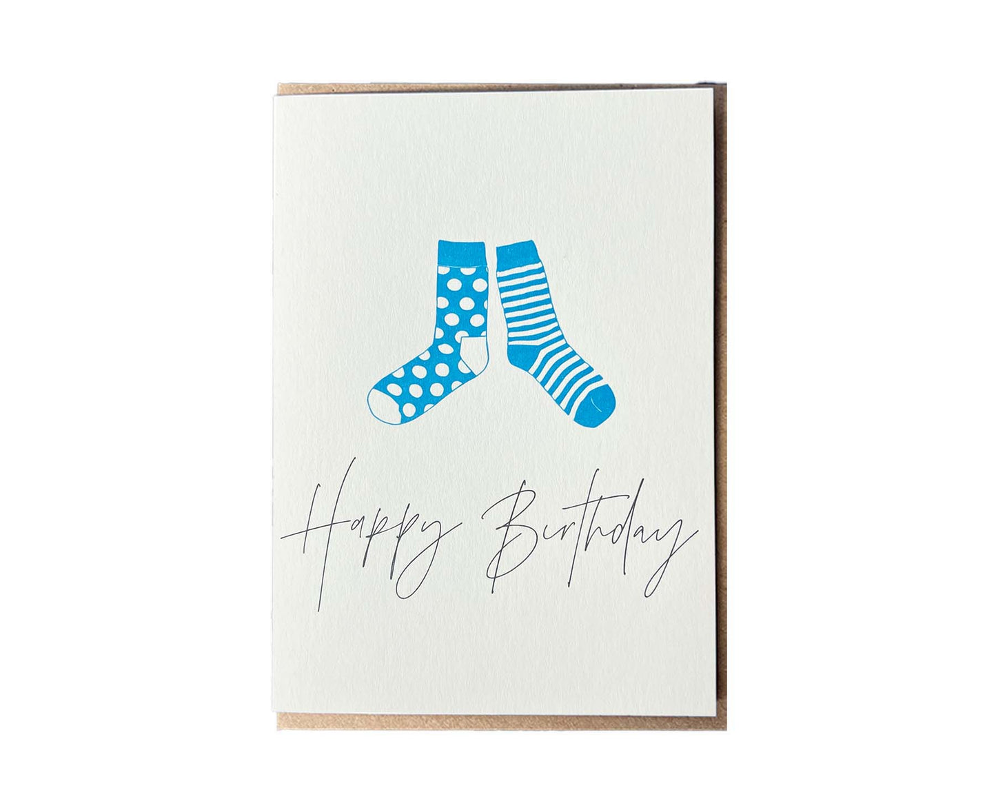 Odd Socks Letterpress birthday card