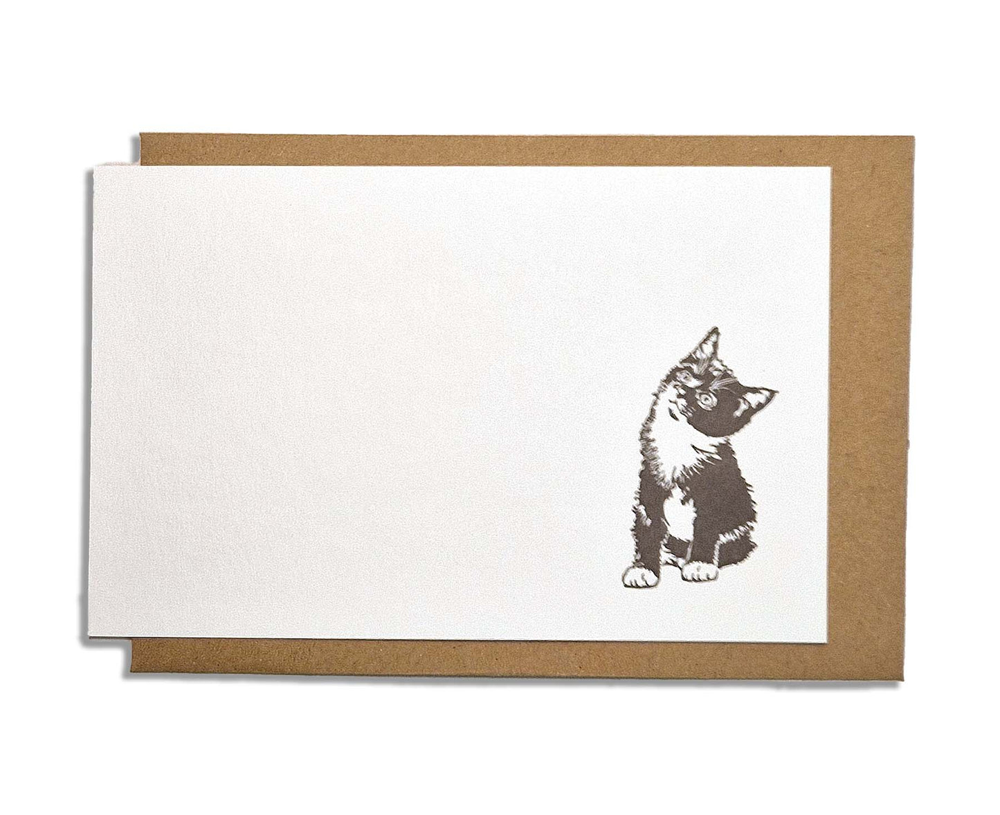 Set of 10 Cat Letterpress Correspondence Cards