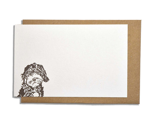 Set of 10 Cockapoo Letterpress Correspondence Cards