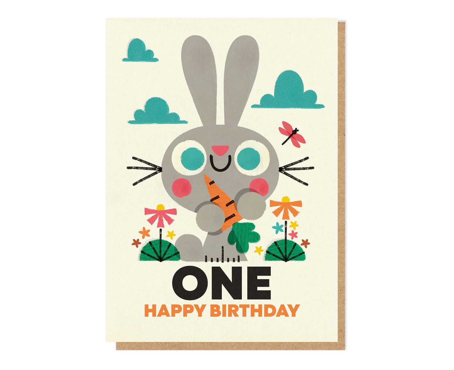 One Bunny Spot Gloss 1st Birthday Card