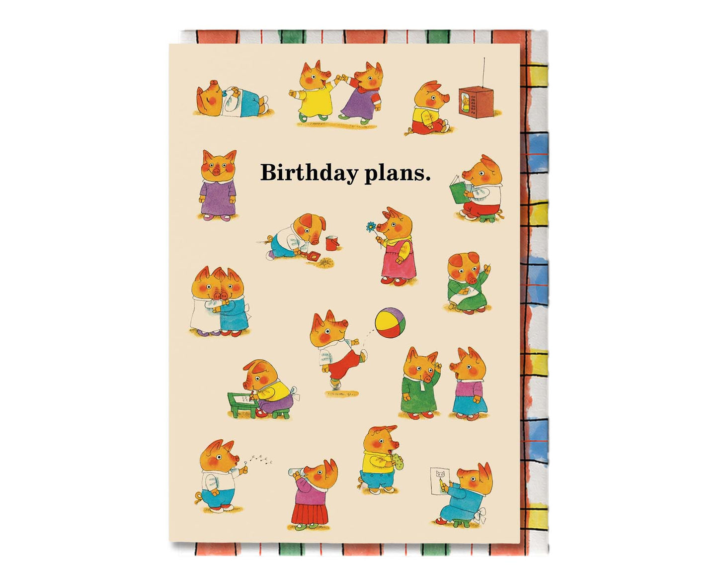 Birthday Plans Richard Scarry Pigs Birthday Card