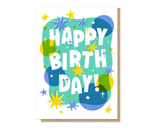 Birthday Pizzazz Letterpress Birthday Card