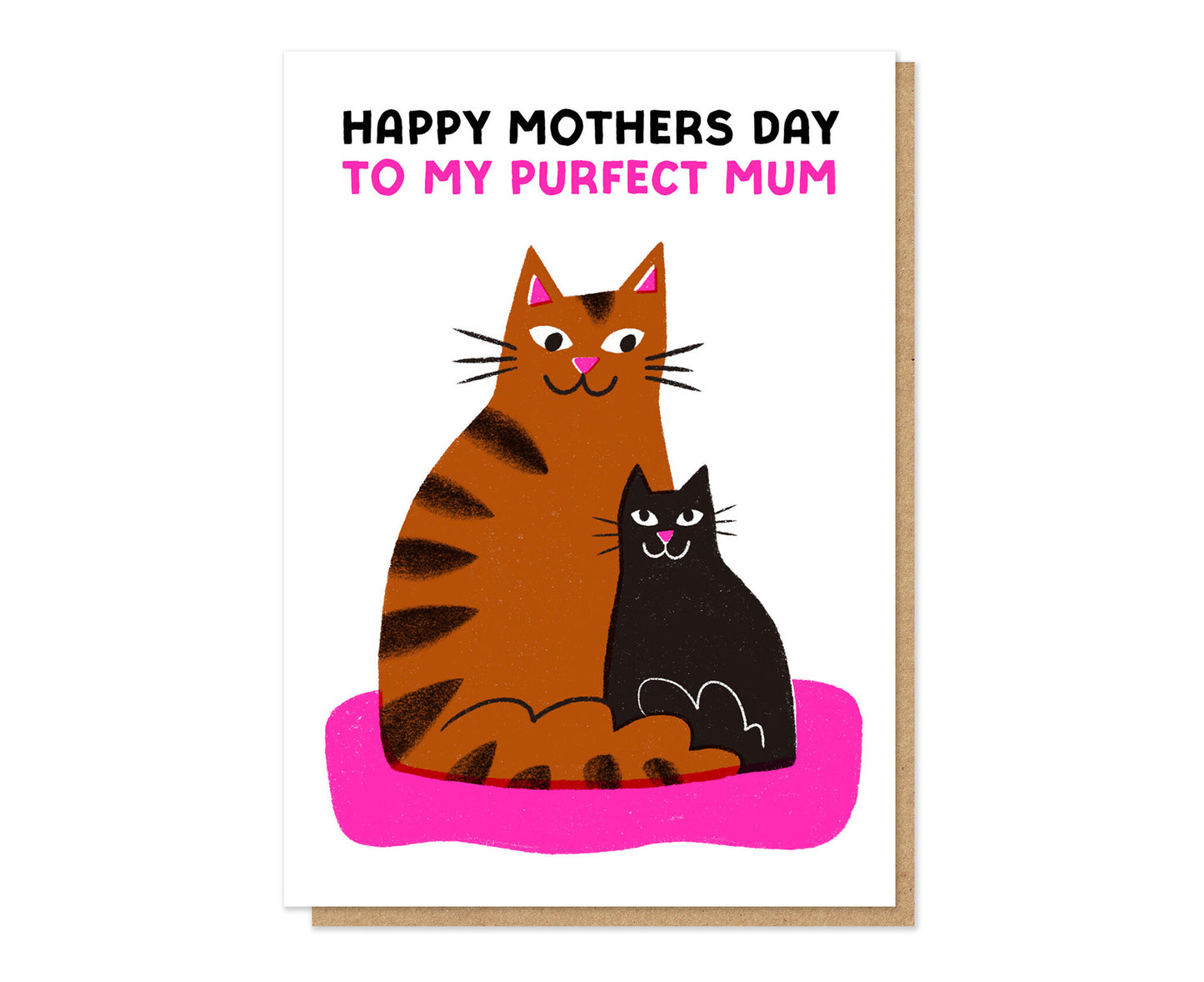 Purfect Mum Cats Letterpress Mother's Day Card