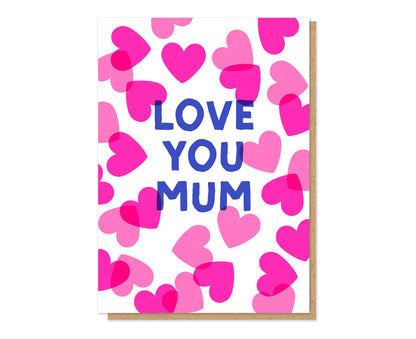 Heart Confetti Letterpress Mother's Day Card