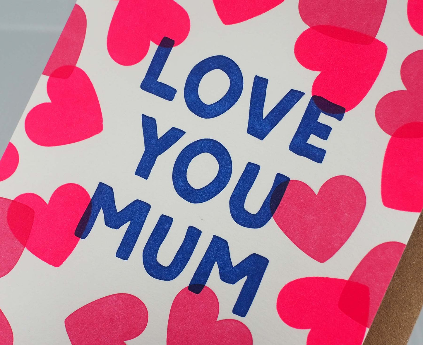 Heart Confetti Letterpress Mother's Day Card