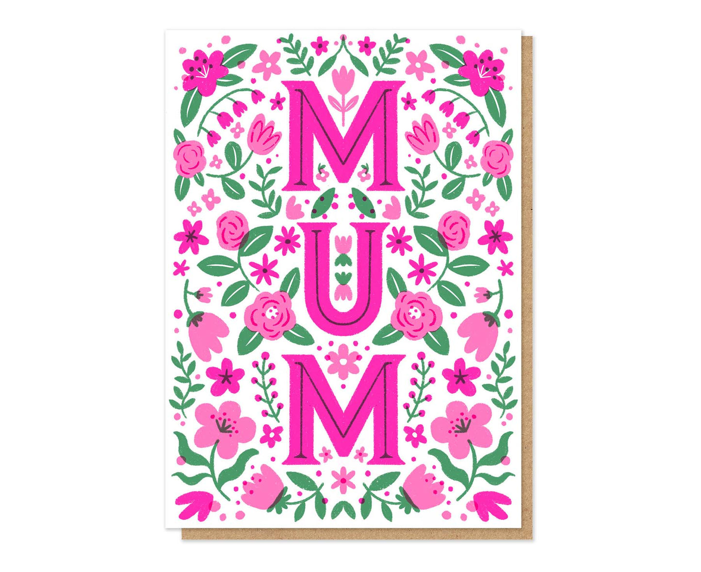 Floral Mum Letterpress Mother's Day Card