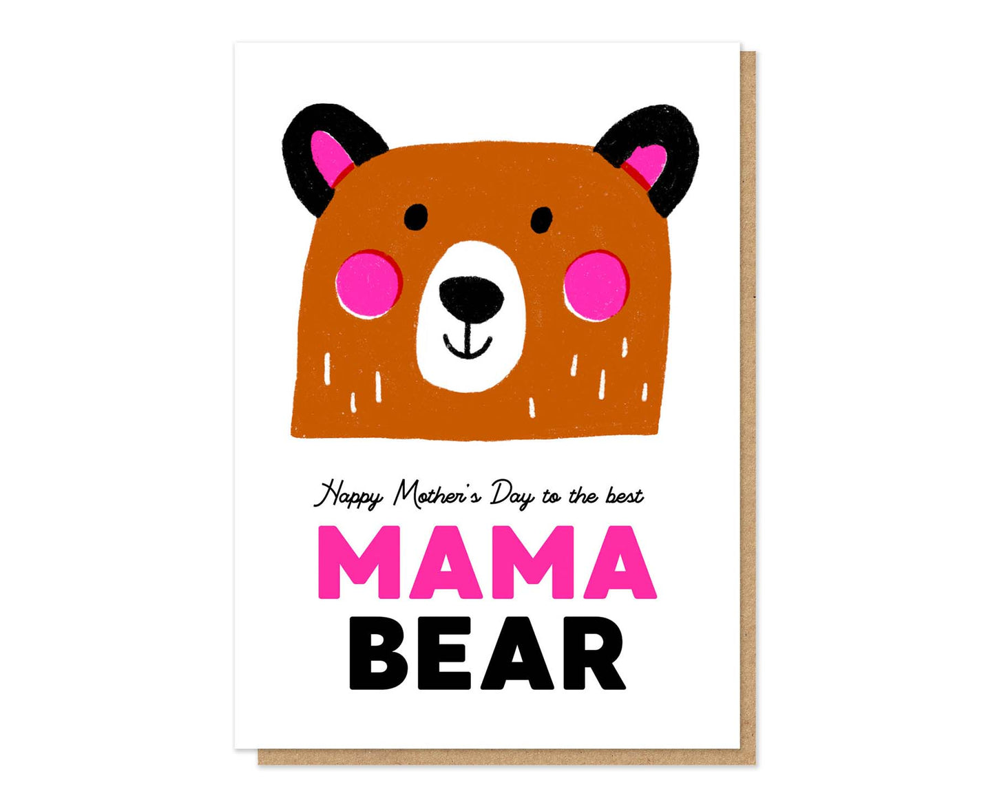 Mama Bear Letterpress Mother's Day Card