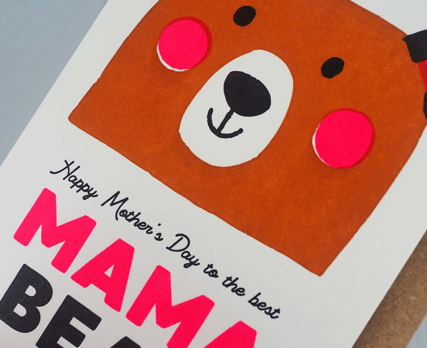 Mama Bear Letterpress Mother's Day Card