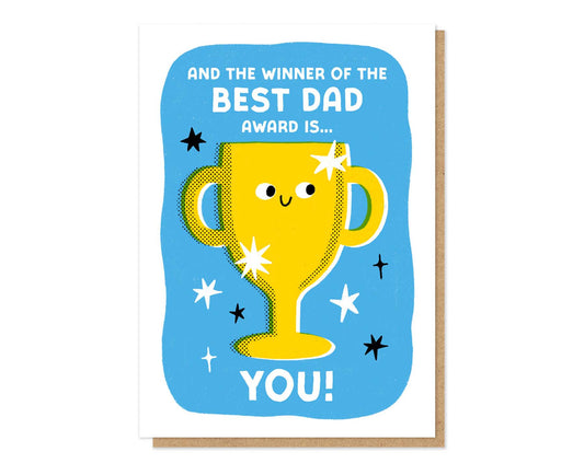 Best Dad Award Letterpress Father's Day Card