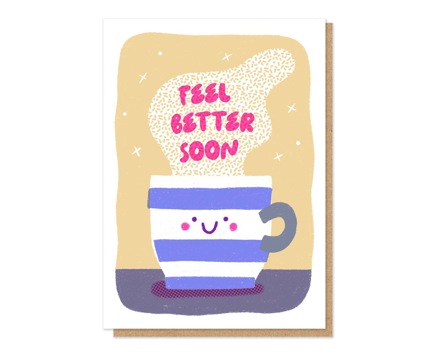 Feel Better Cuppa Tea Letterpress Get Well Soon Card