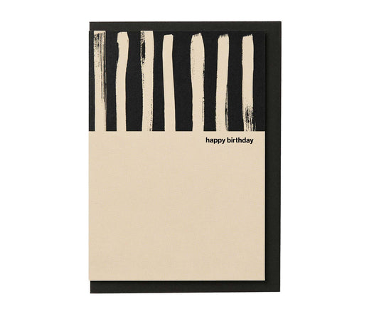 Happy Birthday Painted Stripes Foiled Birthday Card