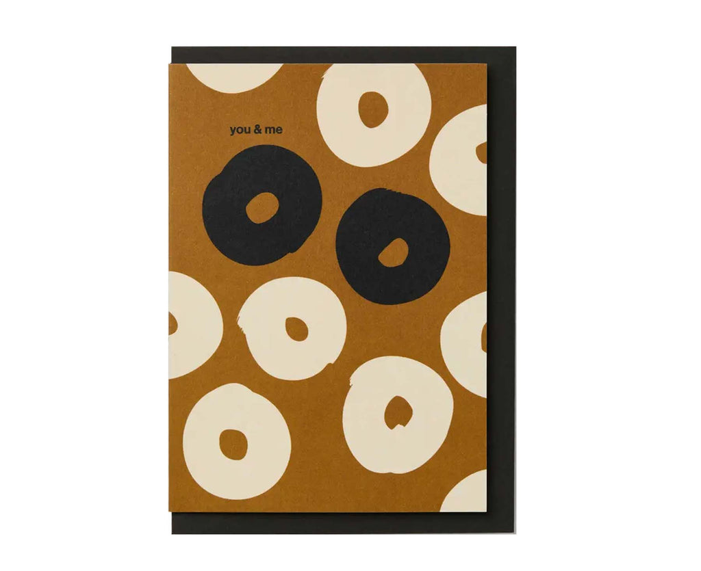 You & Me Abstract Donuts Card