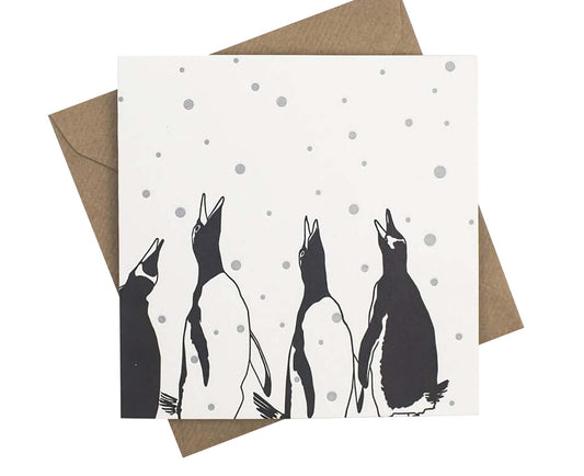 Four Calling Birds Letterpress Christmas card