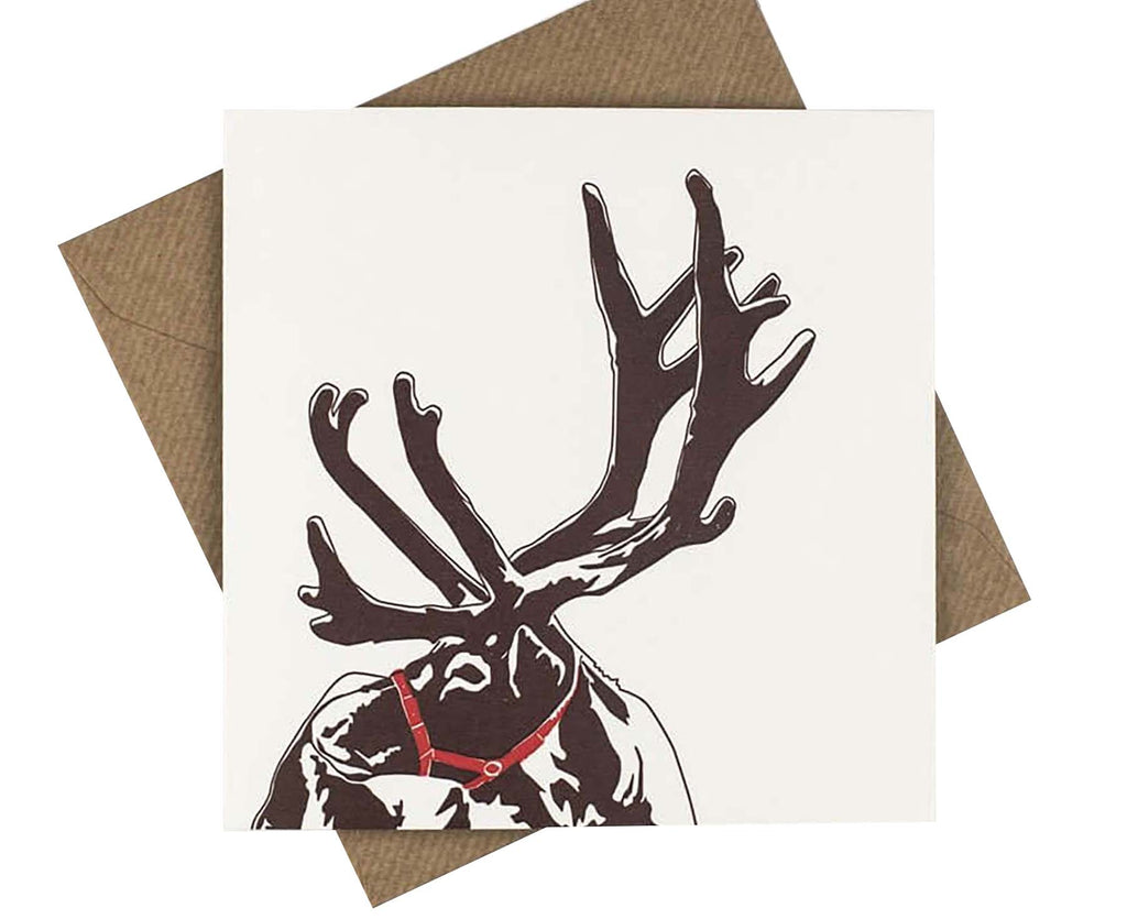 Reindeer Letterpress Christmas card