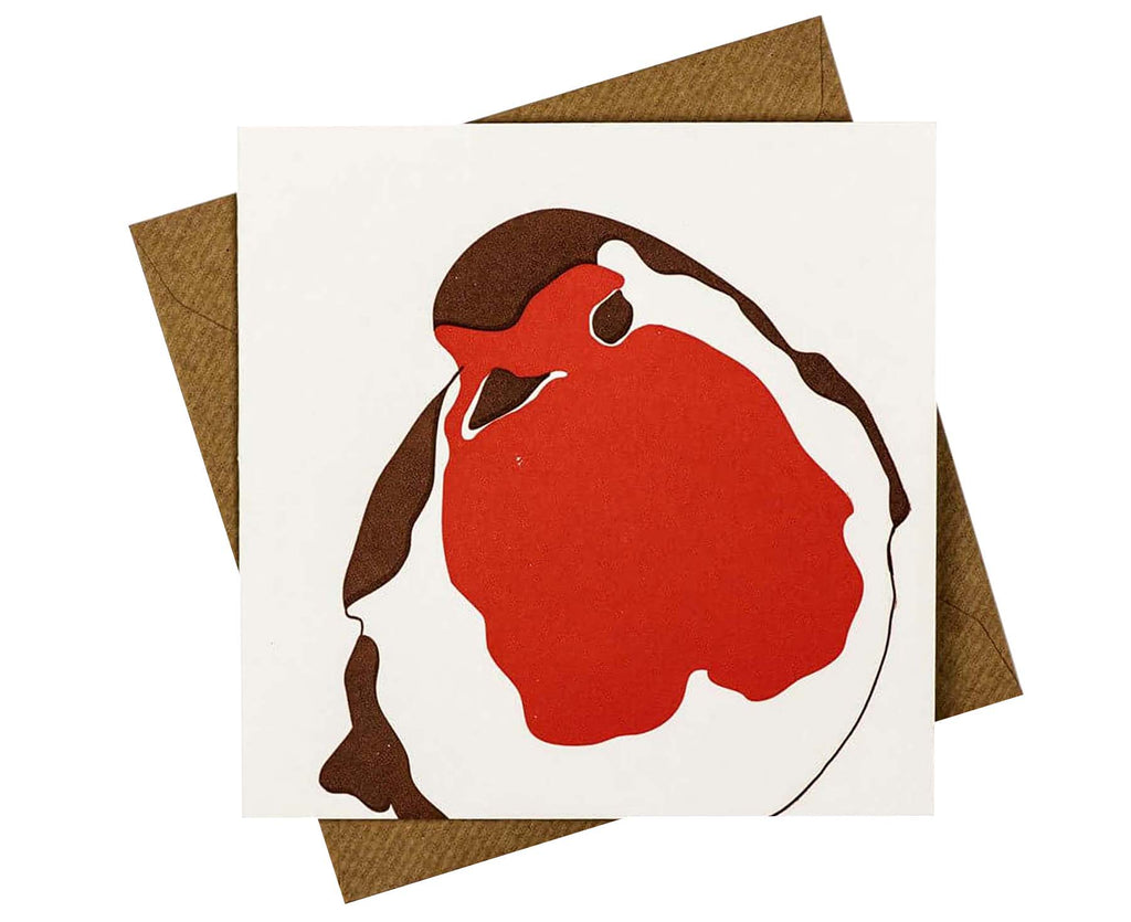 Robin Letterpress Christmas card