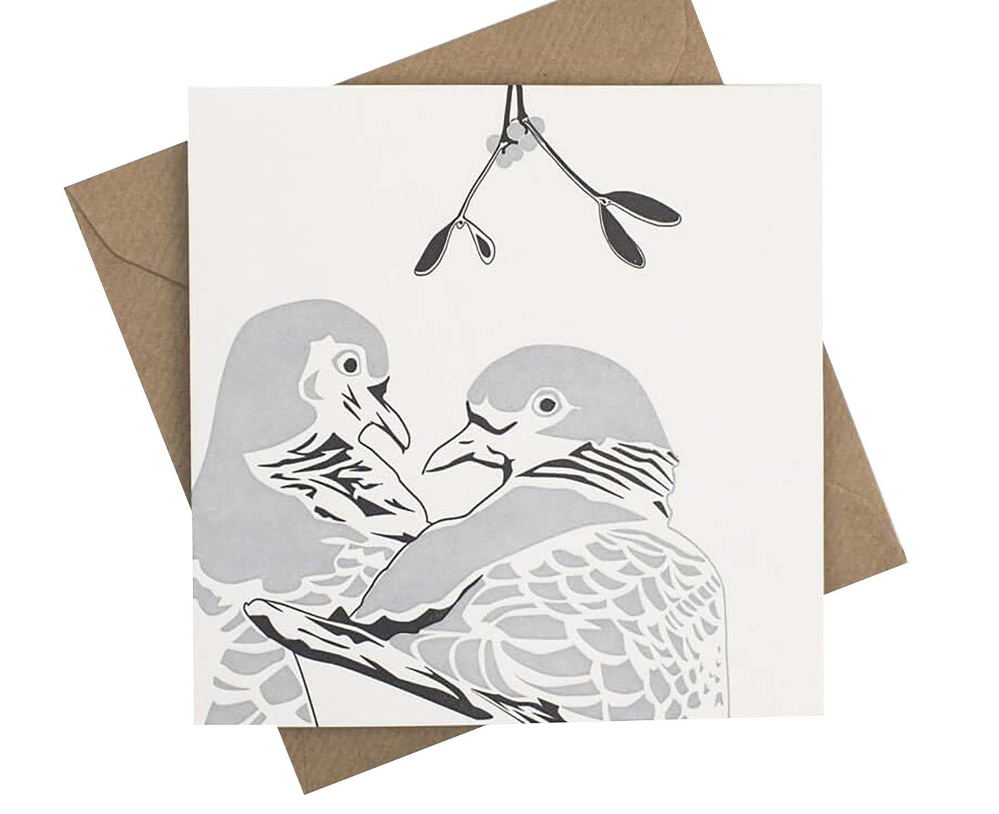 Two Turtle Doves Letterpress Christmas card