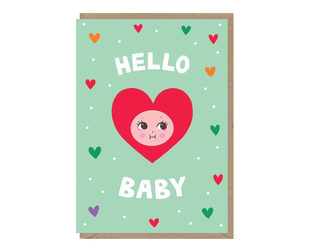 Hello Baby Heart New Baby Card