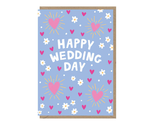 Daisies & Hearts Wedding Card