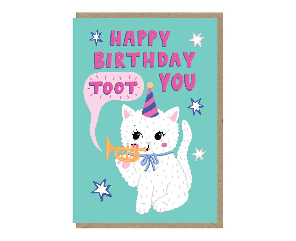 Happy Birthday Toot You Cat Birthday Card