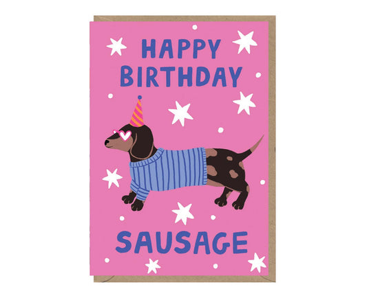 Happy Birthday Sausage Dachshund Birthday Card