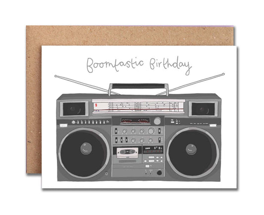 Boomtastic Birthday Card | Male Birthday Card | Music Lover