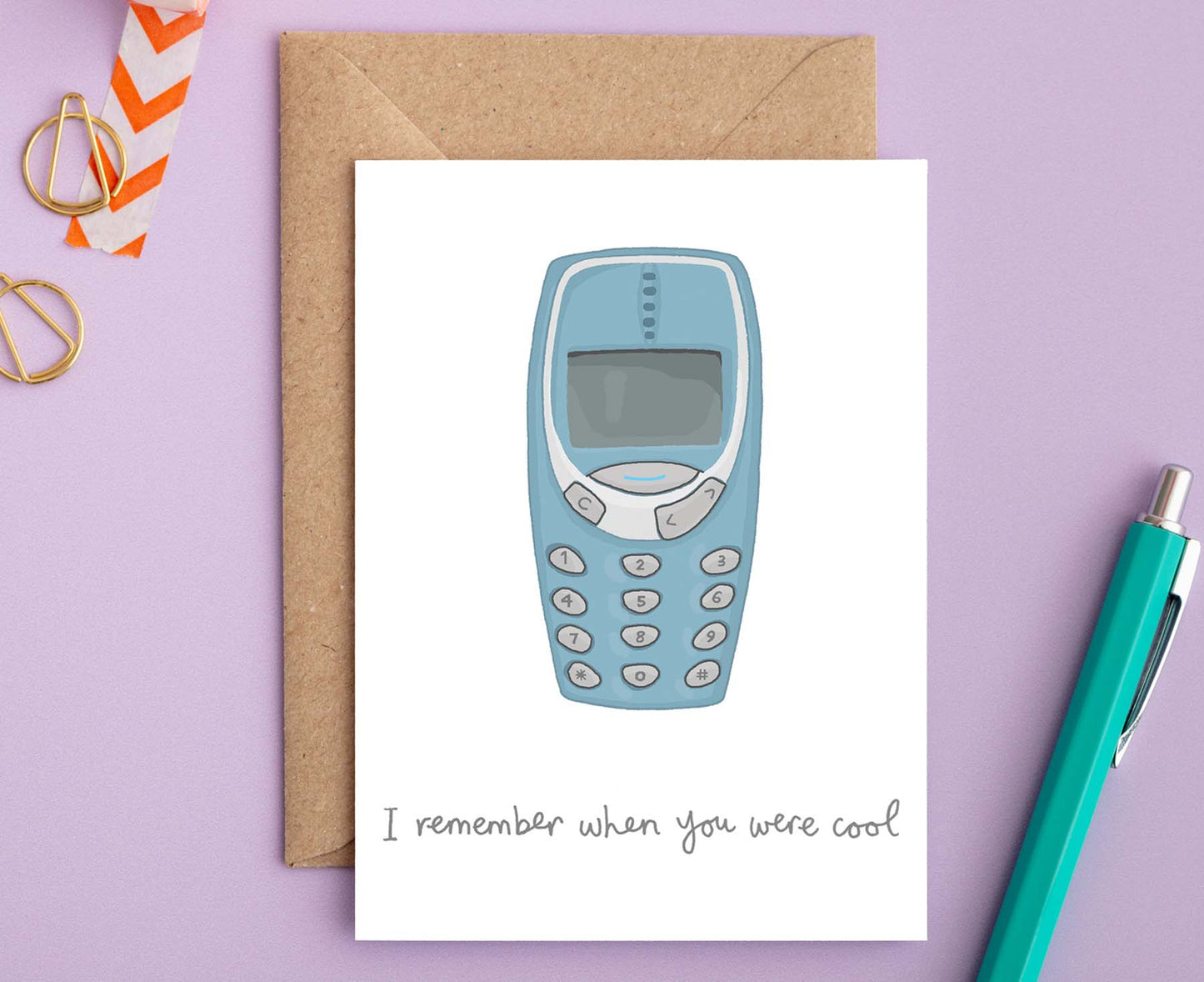 I Remember When You Were Cool retro Nokia Phone Birthday Card