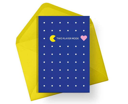 Two Player Mode Pac Man Valentines / Anniversary / Wedding Card