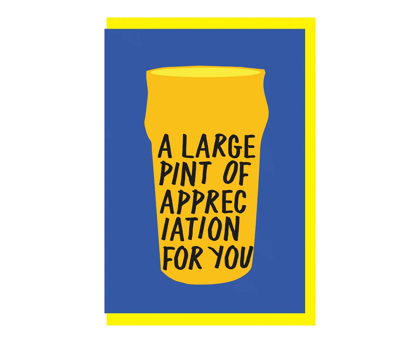 Large Pint of Appreciation Thank You Card
