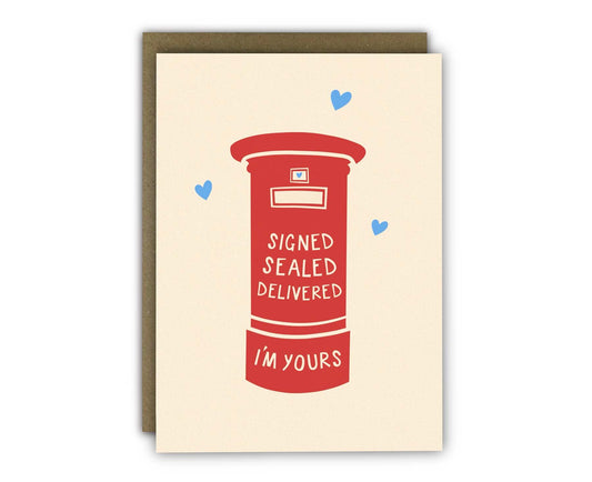 Signed Sealed Delivered Postbox Love Card