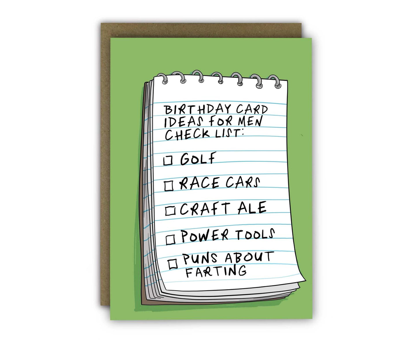 Birthday Card Ideas for Men Checklist Birthday Card