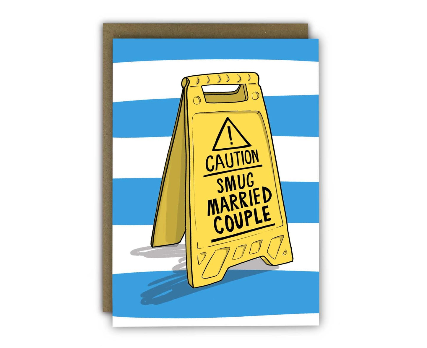 Smug Married Couple Floor Sign Wedding Card