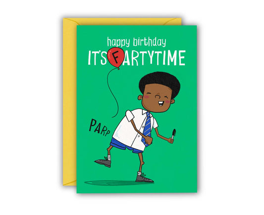 It's Fartytime Cheeky Kids Birthday Card