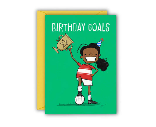 Birthday Goals Football Kids Birthday Card