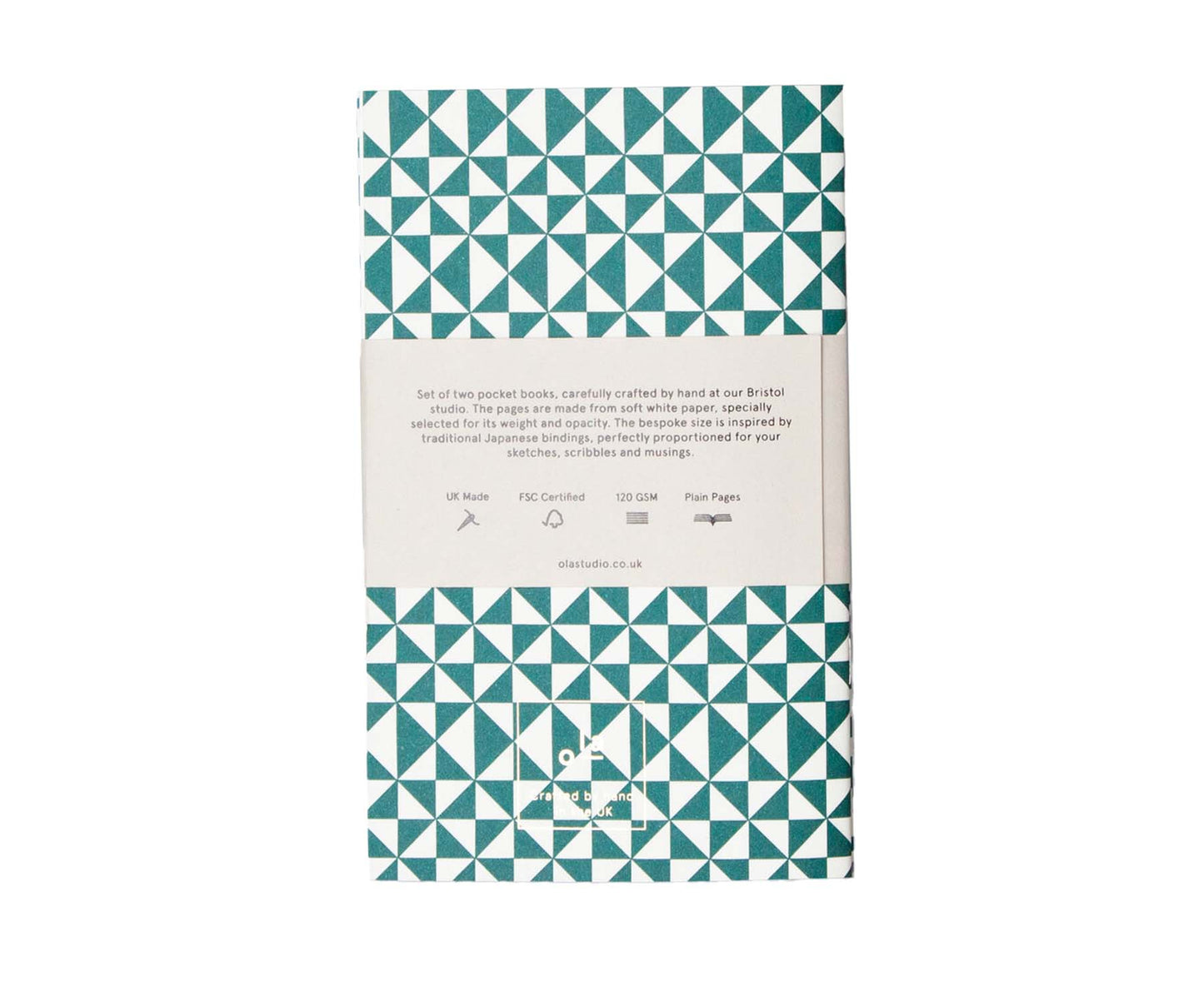 Set of 2 Pocket Books Enid & Kaffe Print - plain pages