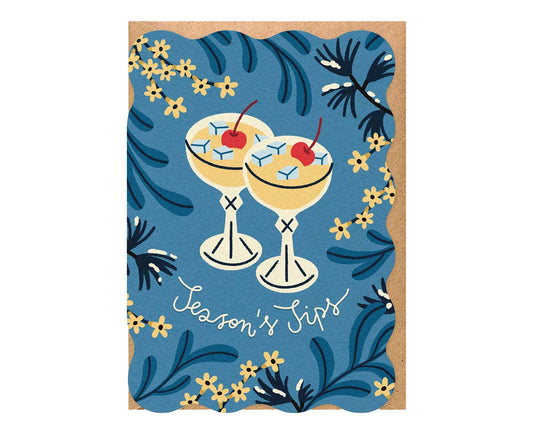 Seasons Sips Snowball Drink Christmas Card