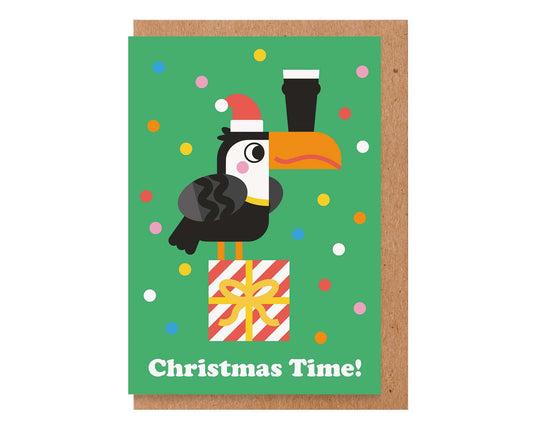 Christmas Time Guinness Toucan Christmas Card